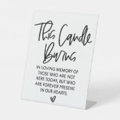 Diese Kerze brennt in Erinnerungsschreiben Sockelschild (Vorderseite)