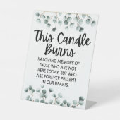 Diese Kerze brennt in Erinnerungsschreiben Sockelschild (Vorderseite)