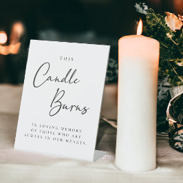 Diese Kerze brennt in liebender Erinnerung Sockelschild