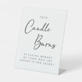 Diese Kerze brennt in liebender Erinnerung Sockelschild (Vorderseite)