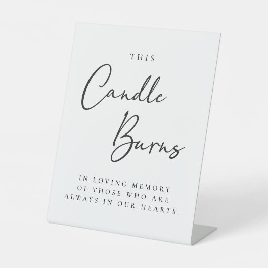 Diese Kerze brennt in liebender Erinnerung Sockelschild (Vorderseite)