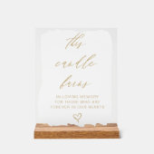 Diese Kerze bröckelt den Hochzeitstabellen Acrylschild (Vorderseite)