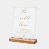 Diese Kerze bröckelt den Hochzeitstabellen Acrylschild (Winkel)