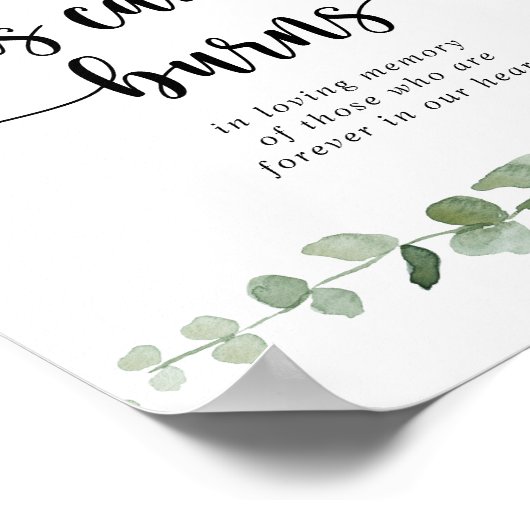 Diese Kerze bröckelt grünes Eukalyptus-Zeichen Poster (Ecke)