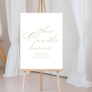 Diese Kerze Burns Elegantes Calligrafy Gold-Zeiche Poster