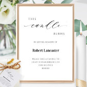 Diese Kerze Burns, Gedenkstätte, Beerdigung Gefall Poster