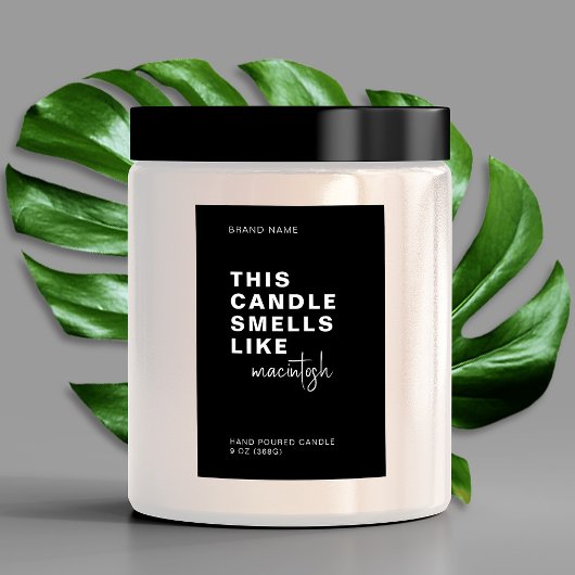 Diese Kerze duftet wie - neues, modernes Labeldesi Lebensmitteletikett