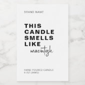 Diese Kerze duftet wie - neues, modernes Labeldesi Lebensmitteletikett (Einzelnes Label)