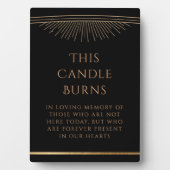 Diese Kerze macht Black Gold Sun Moon Star Hochzei Fotoplatte (Vorderseite)