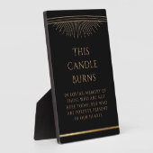 Diese Kerze macht Black Gold Sun Moon Star Hochzei Fotoplatte (Seite)