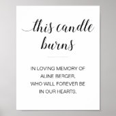 Diese Kerze verblasst in der Liebesvergessung Poster (Vorne)