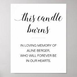 Diese Kerze verblasst in der Liebesvergessung Poster