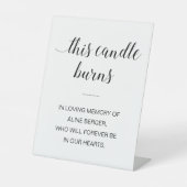 Diese Kerze verblasst in einer liebenden Gedächtni Sockelschild (Vorderseite)