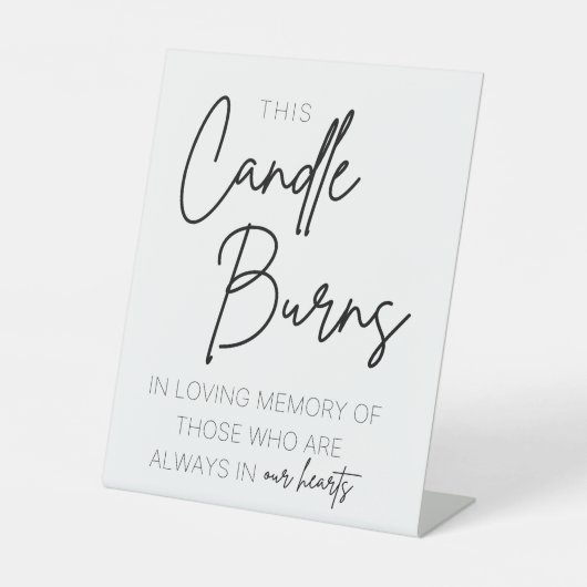 Diese Kerze verbrüht das Schild "Pedestal" (Vorderseite)