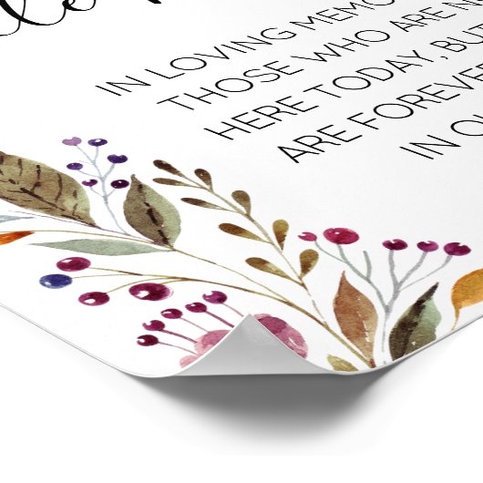 Diese Kerze verbrüht Wasserfarbenprächtige Gedenks Poster (Ecke)