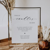 Diese Kerzen brennen in Erinnerungsschreiben Poster