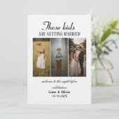 Diese Kinder heiraten am Abend zuvor Einladung (Stehend Vorderseite)