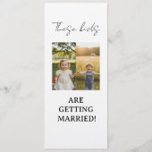 Diese Kinder heiraten, Probeessen Einladung (Vorderseite)
