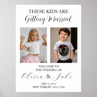 Diese Kinder heiraten Schild