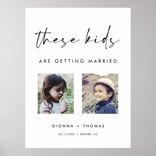 Diese Kinder heiraten Willkommensschild Poster (Vorne)