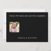 Diese Kinder werden 3 Fotos heiraten Einladung (Vorderseite)