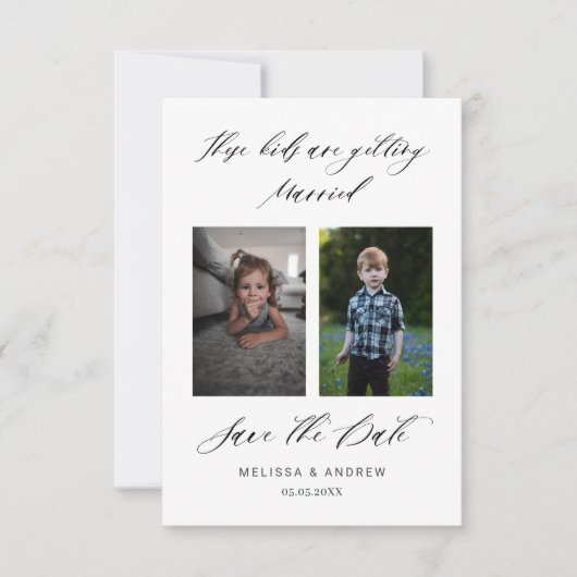 Diese Kinder werden Save the Date heiraten (Vorderseite)