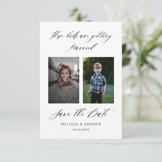 Diese Kinder werden Save the Date heiraten (Stehend Vorderseite)