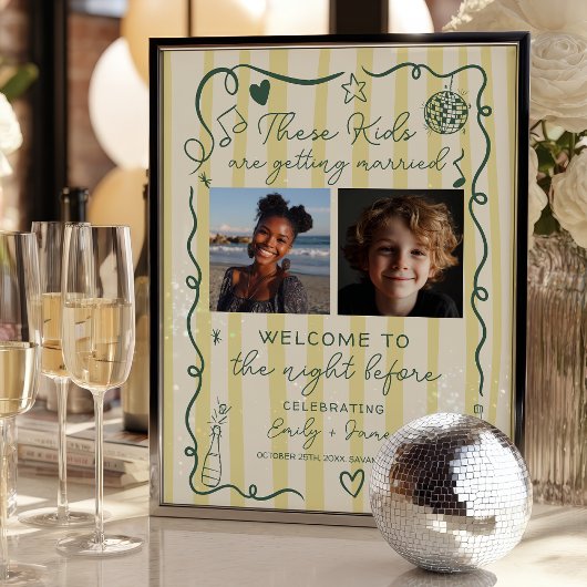 Diese Kinderfotos Probeessen Whimsical  Poster