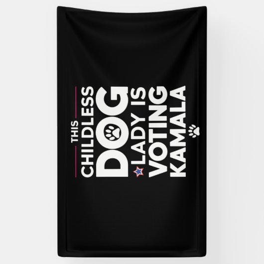 Diese kinderlose Hundedame wählt Kamala Banner (Vertikal)