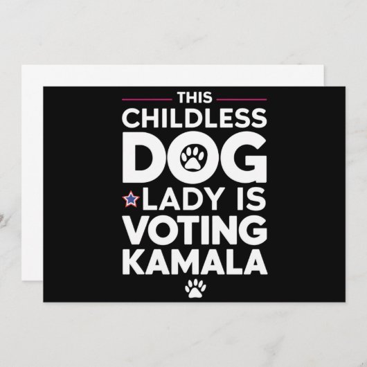 Diese kinderlose Hundedame wählt Kamala Einladung (Vorne/Hinten)