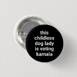 Diese kinderlose Hündin wählt Kamala schwarz Button