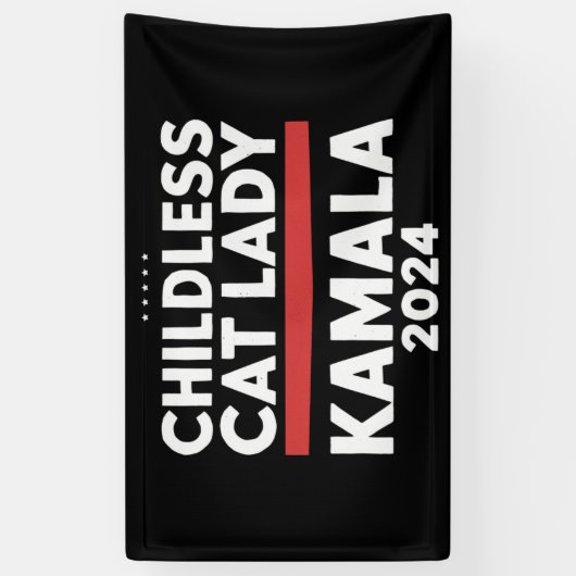 Diese kinderlose Katze-Lady wählt Kamala 2024 Banner (Vertikal)