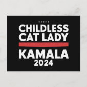 Diese kinderlose Katze-Lady wählt Kamala 2024 Postkarte (Vorderseite)