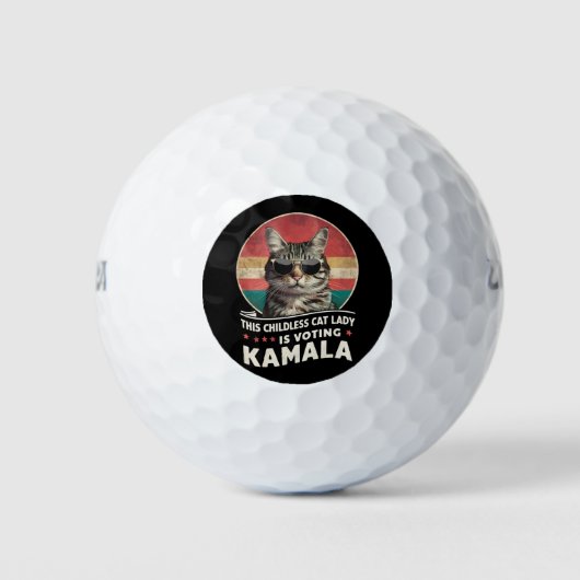Diese kinderlose Katze-Lady wählt Kamala Golfball (Vorderseite)