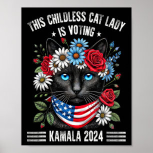 Diese kinderlose Katze-Lady wählt Kamala-Harris 20 Poster