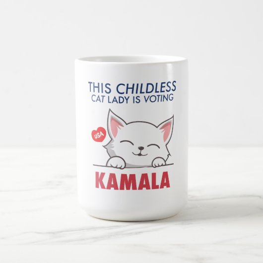Diese kinderlose Katze-Lady wählt Kamala Kaffeetasse (Mittel)