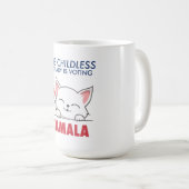 Diese kinderlose Katze-Lady wählt Kamala Kaffeetasse (VorderseiteRechts)