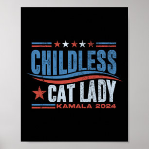 Diese kinderlose Katze-Lady wählt Kamala Poster