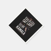 Diese kinderlose Katze-Lady wählt Kamala Serviette (Ecke)