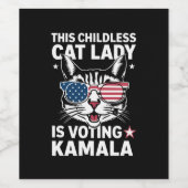 Diese kinderlose Katze-Lady wählt Kamala Weinetikett (Einzelnes Label)