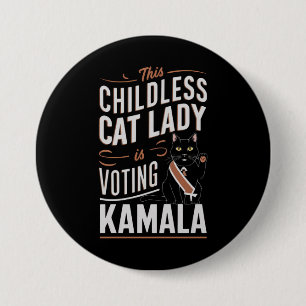 Diese kinderlose Katzenlady wählt Kamala Button