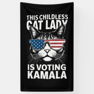 Diese kinderlose Katzenlady wählt Kamala-Harris 24 Banner