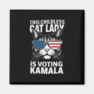 Diese kinderlose Katzenlady wählt Kamala-Harris 24 Magnet