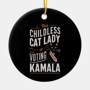 Diese kinderlose Katzenlady wählt Kamala Keramik Ornament