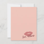 Diese Kiss Script Stationery Note Card - Blush Mitteilungskarte (Vorderseite)