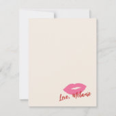 Diese Kiss Script Stationery Note Card - Pink Mitteilungskarte (Vorderseite)