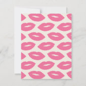 Diese Kiss Script Stationery Note Card - Pink Mitteilungskarte (Rückseite)