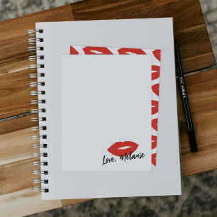 Diese Kiss Script Stationery Notizkarte - Rot Mitteilungskarte