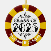 Diese Klasse des Abschlusses 2025 (Name hinzufügen Keramik Ornament (Vorne)