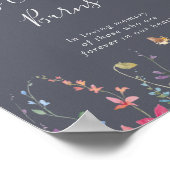 Diese klassische blaue Wild-Blumenkerze Burns Poster (Ecke)